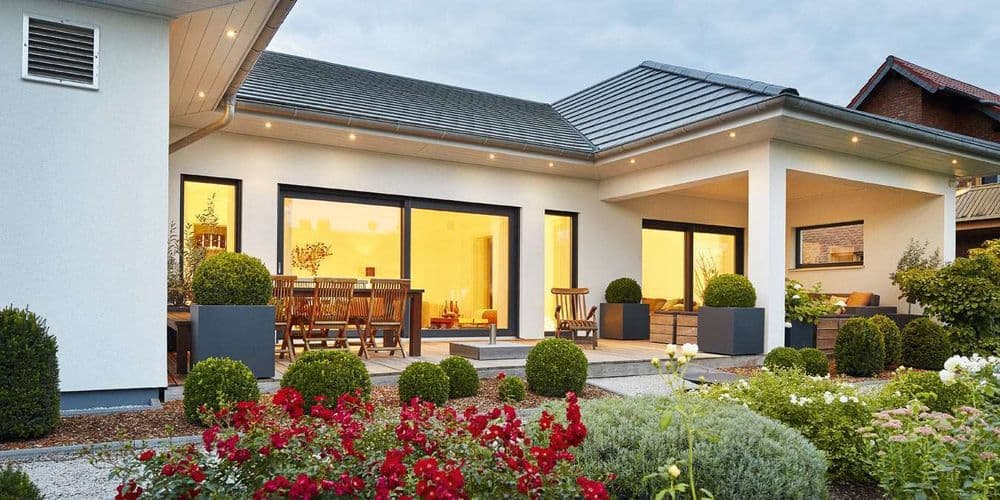 Der Winkelbungalow bietet viel Platz