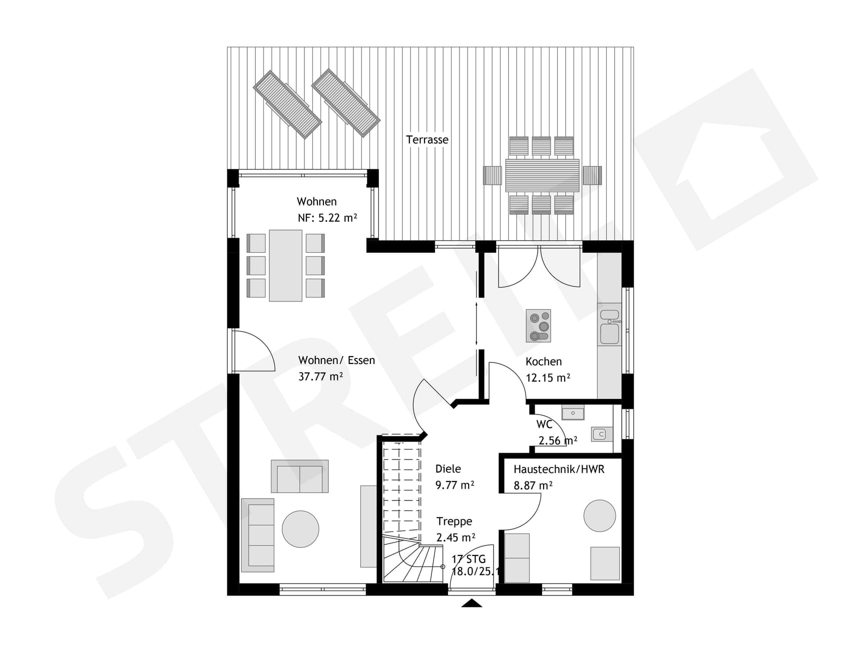 STREIF-Musterhaus Kaarst Grundriss Erdgeschoss