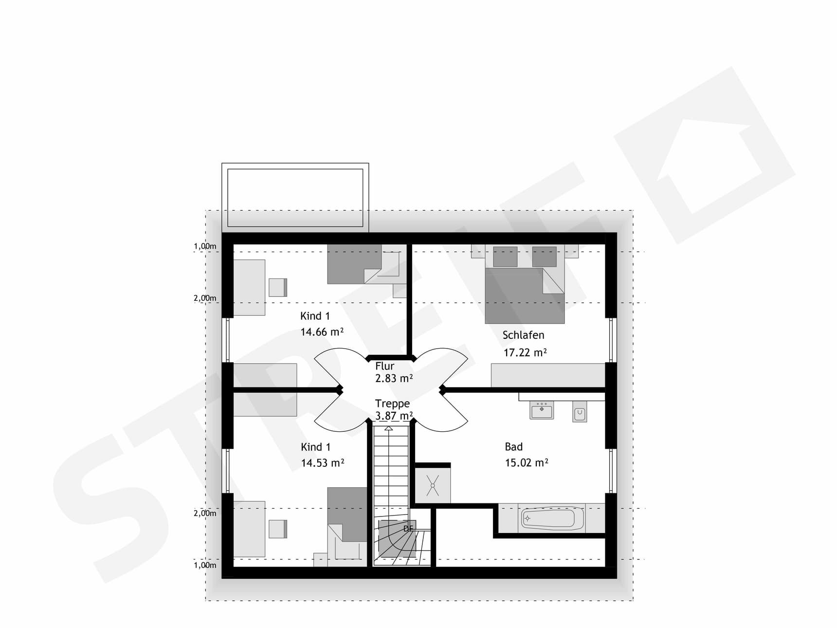 STREIF-Musterhaus Kaarst Grundriss Obergeschoss