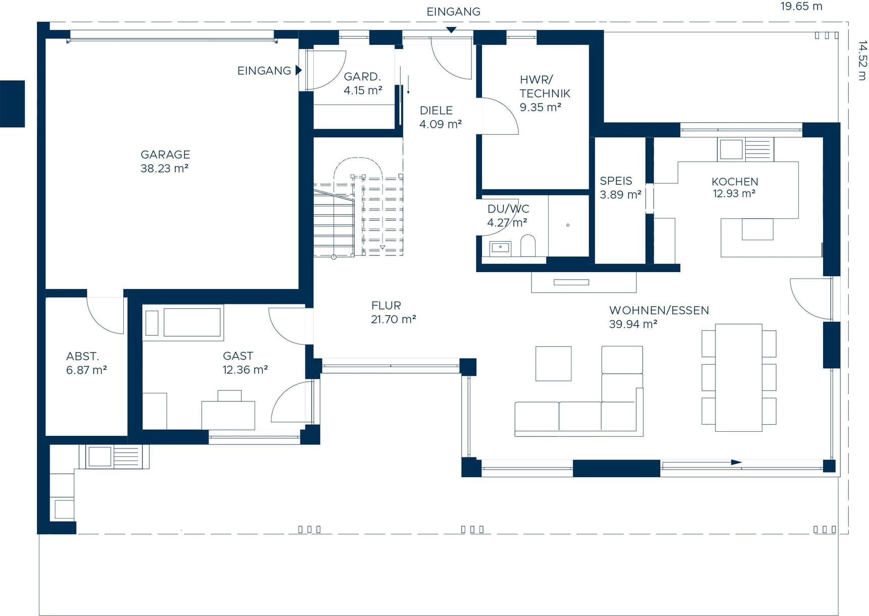 KAMPA Concept 08 Einfamilienhaus Grundriss Erdgeschoss