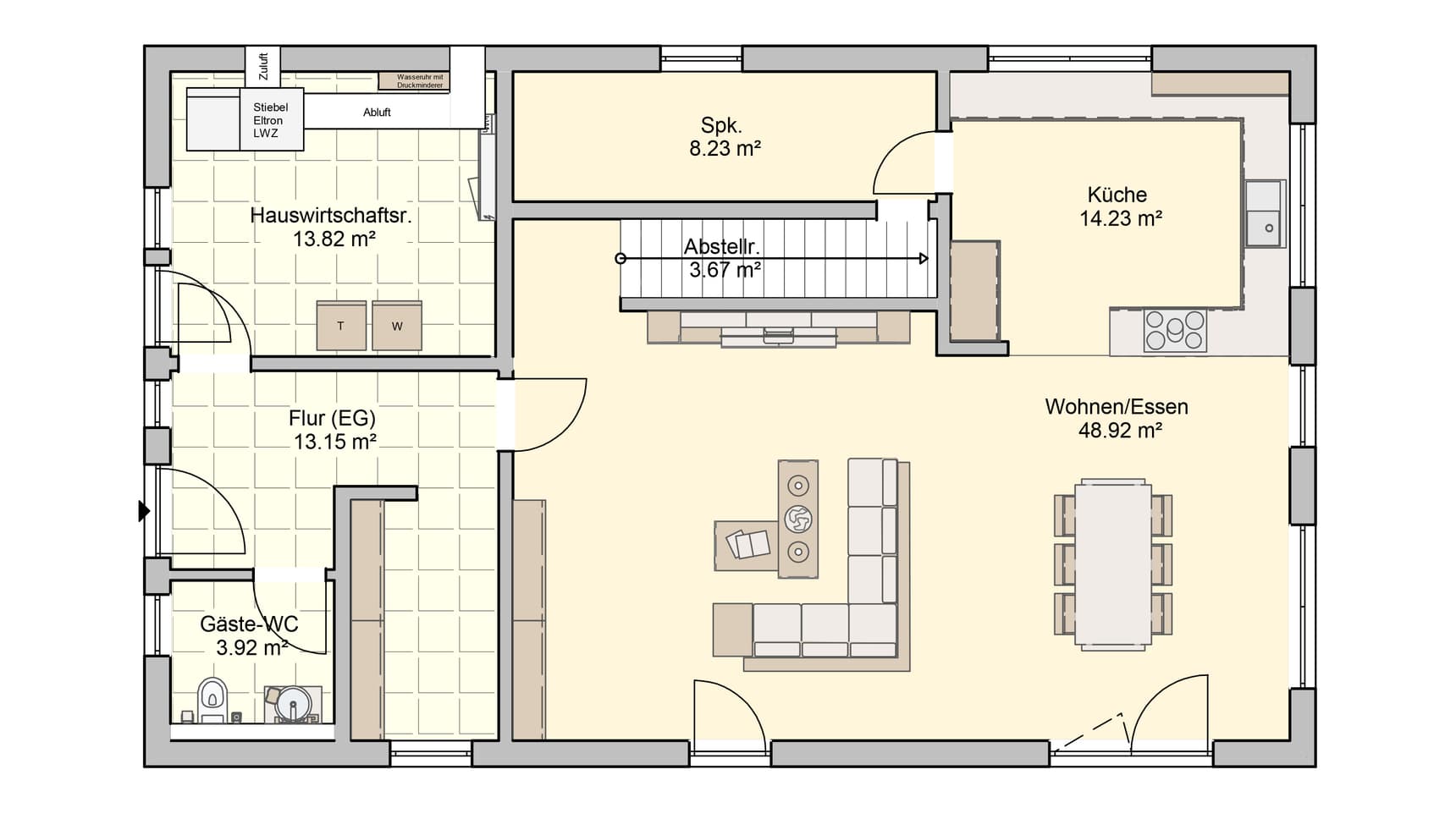 Haus Arbaro Grundriss EG