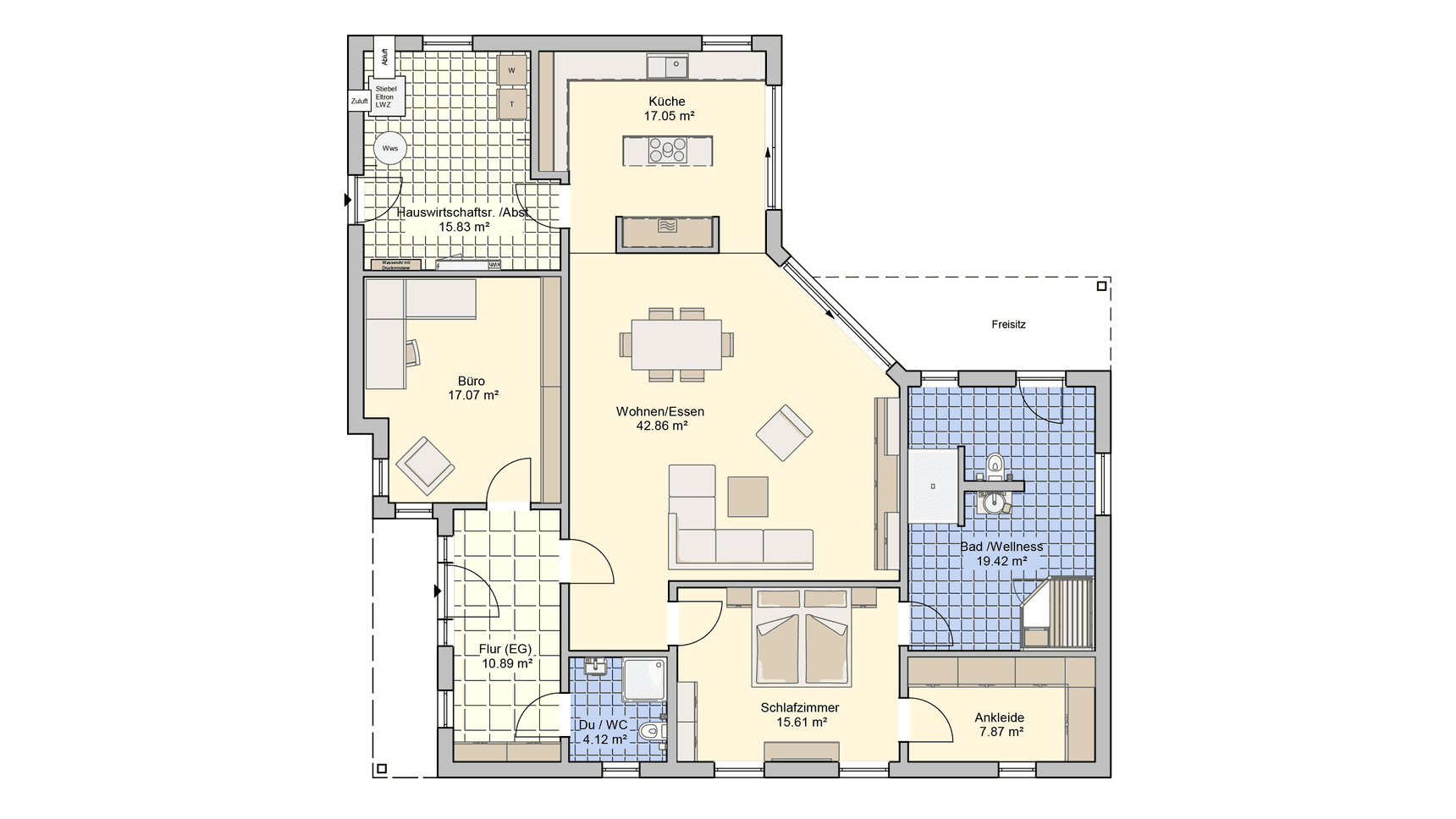 Grundriss Cilia Bungalow