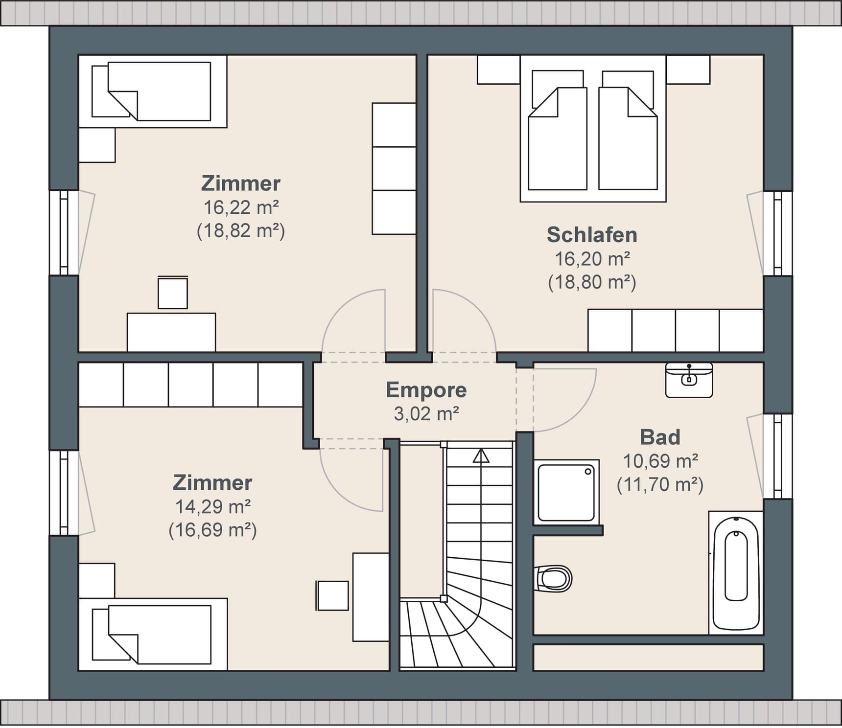 Grundriss Dachgeschoss Hans Weber Edition 2