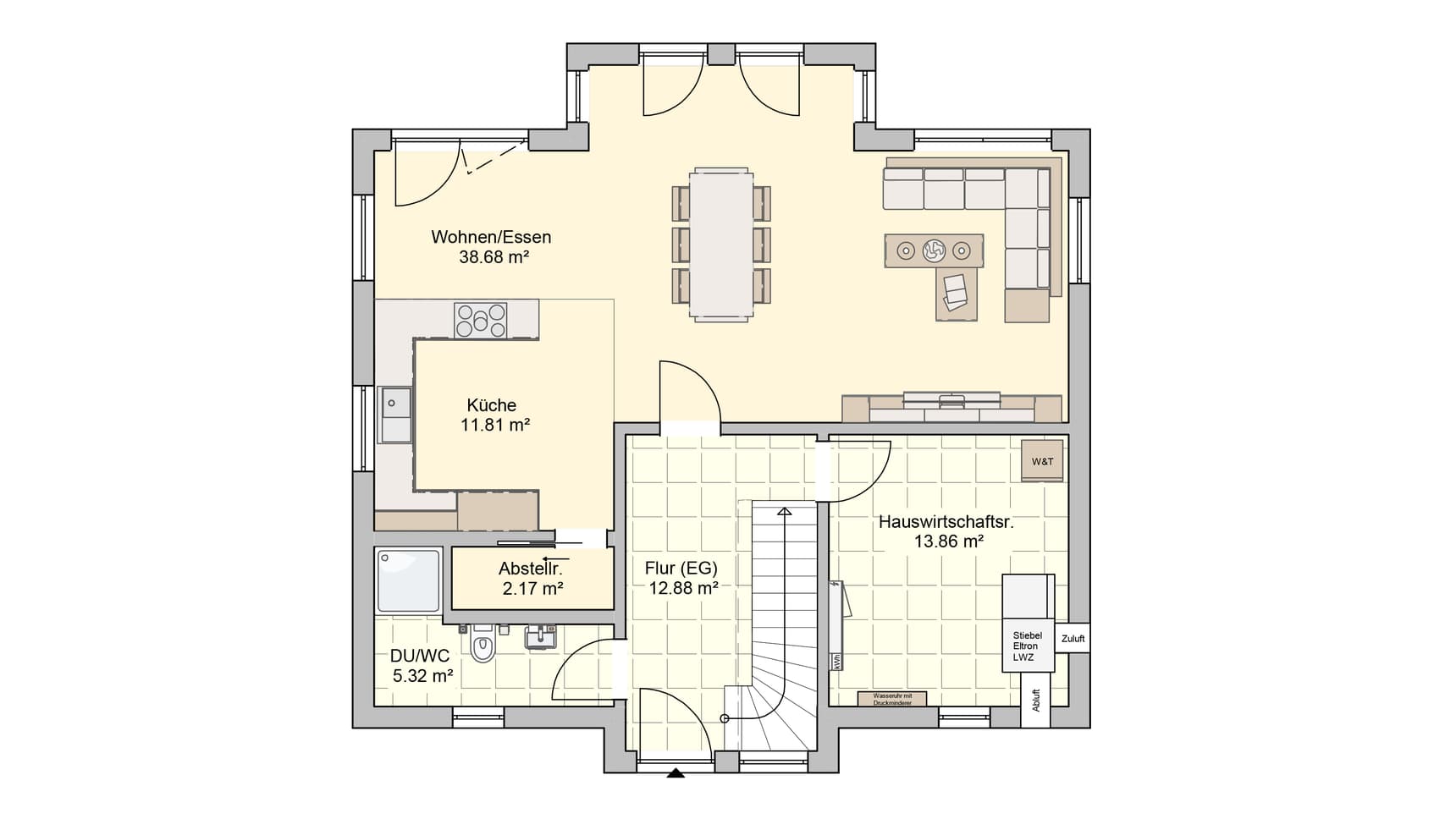 Haus Kelari Grundriss EG