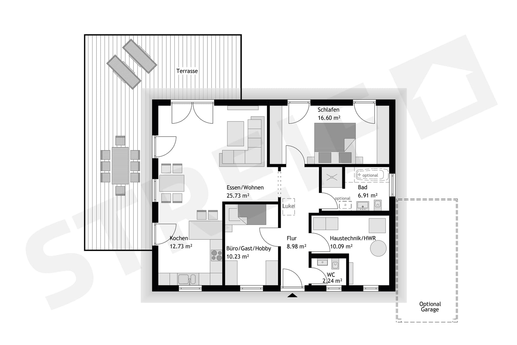 Grundriss von Komfortabel wohnen im STREIF Bungalow