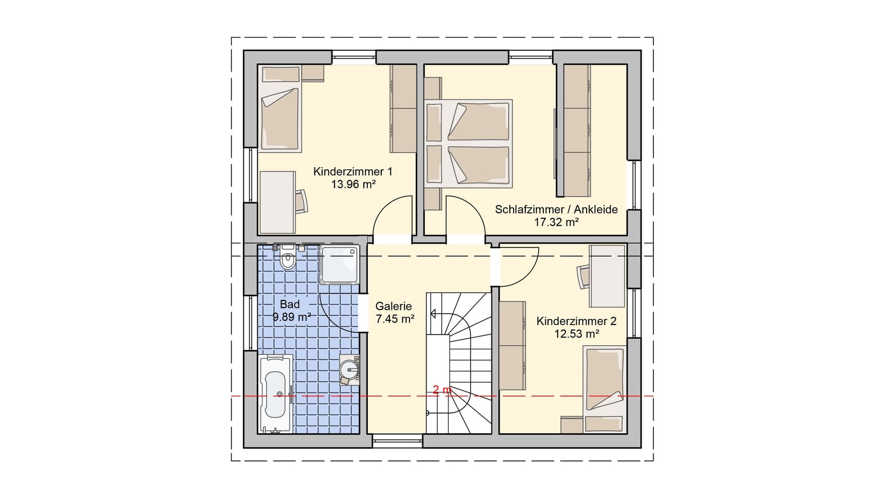 Pultdachhaus Florenz Grundriss DG