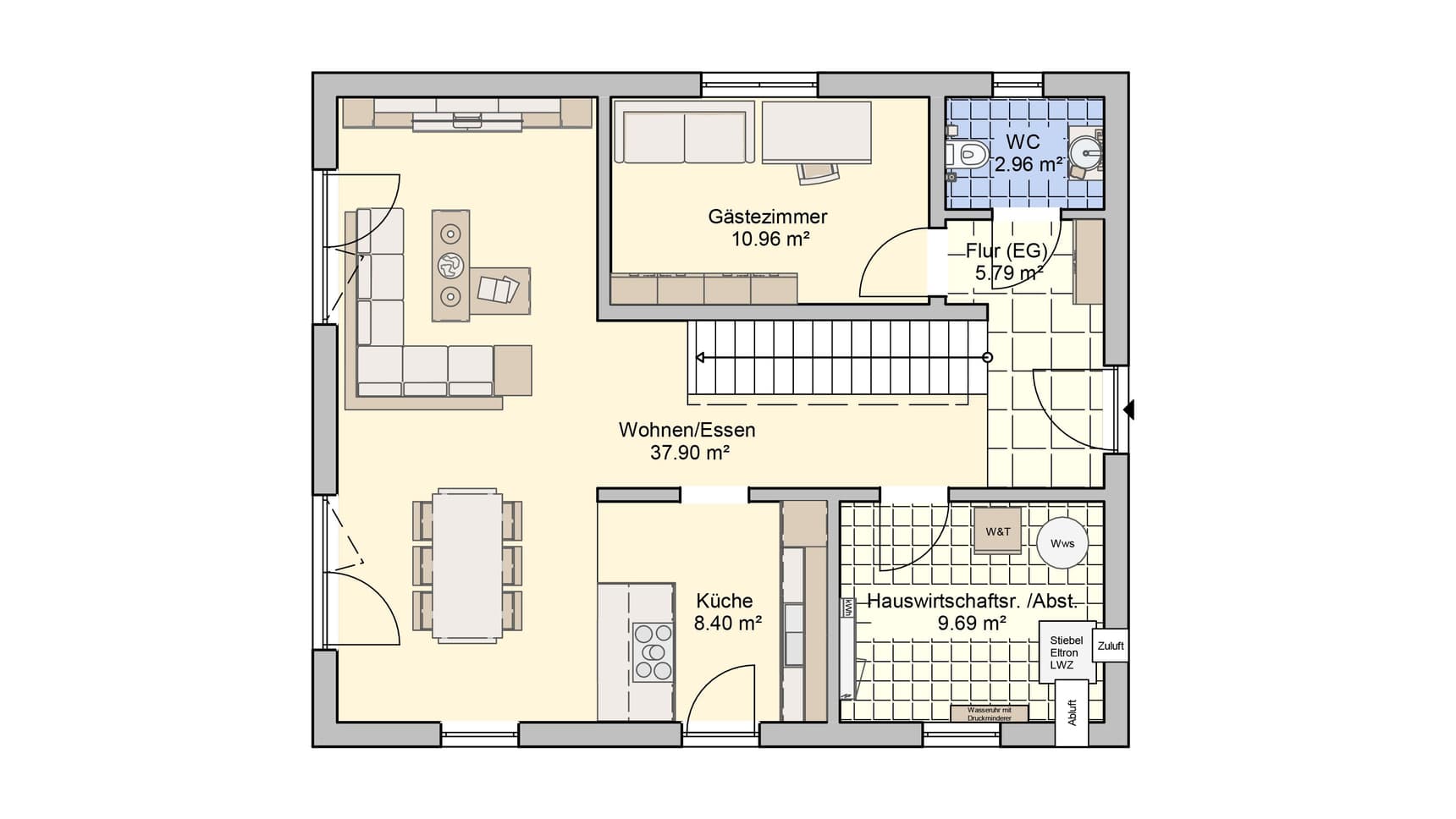 Satteldachhaus Mainz Basisversion Grundriss OG