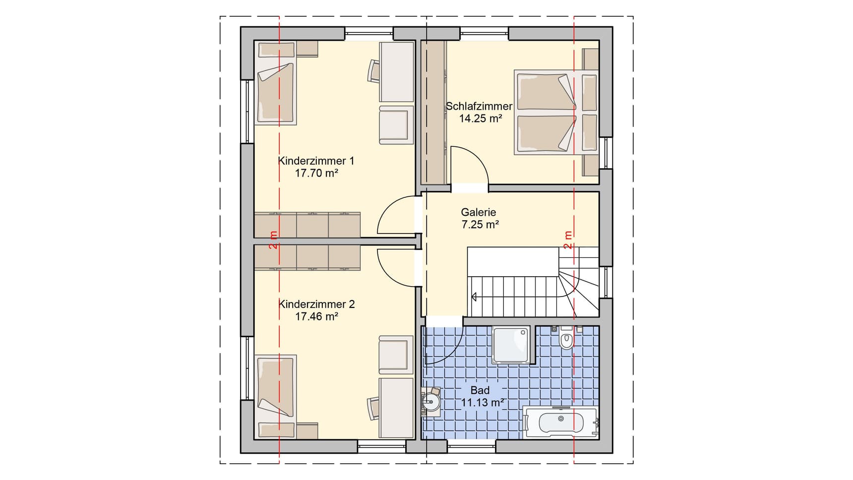 Satteldachhaus Oslo Grundriss DG