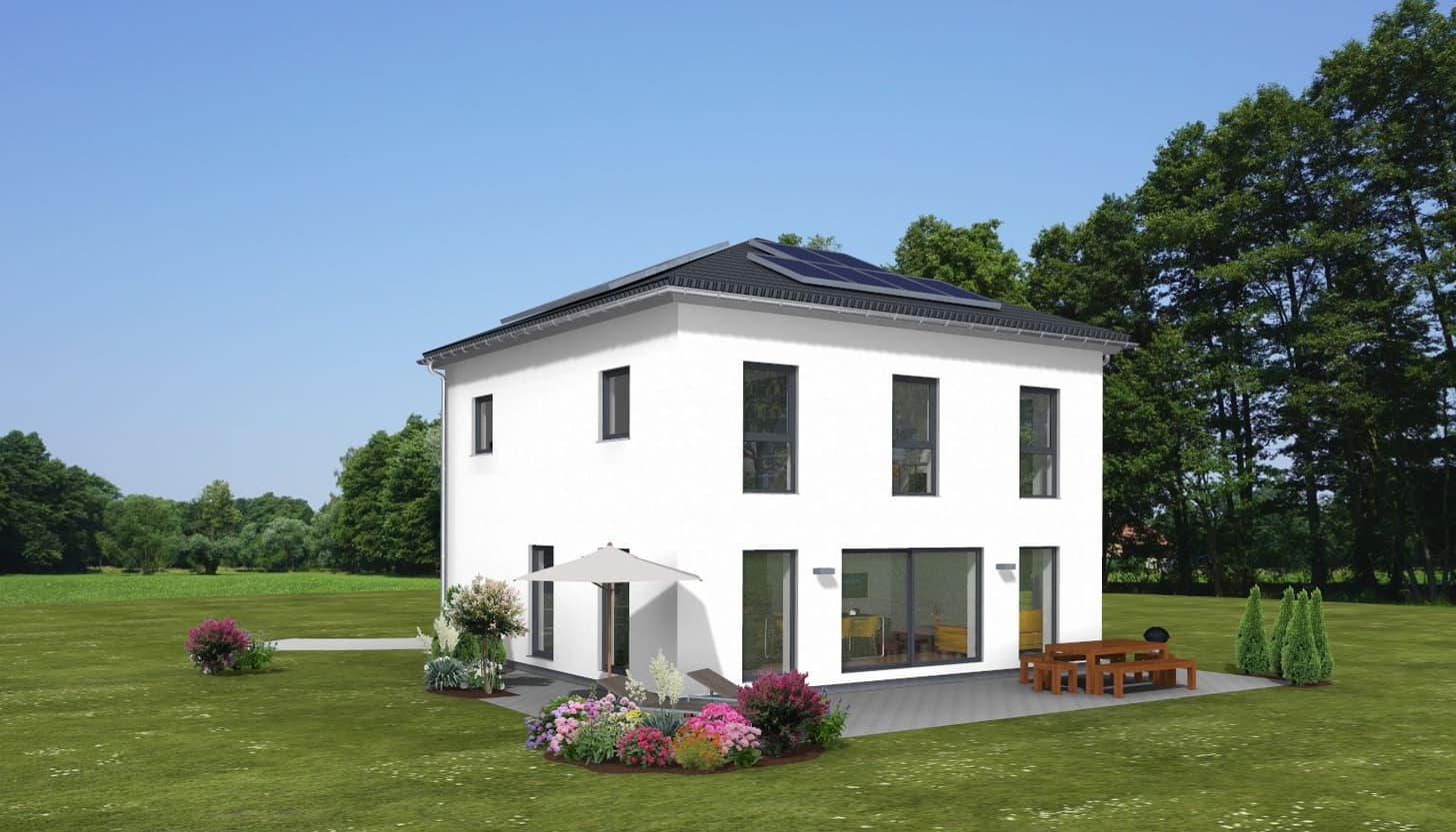 Stadtvilla mit 2 Etagen und PV-Anlage