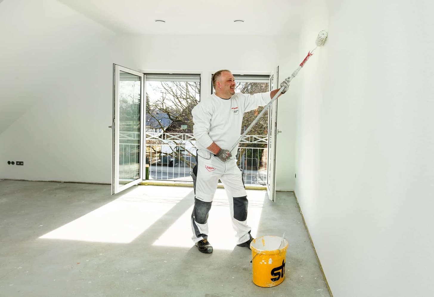 Innenausbau eines Schwörer-Hauses - Malerarbeiten