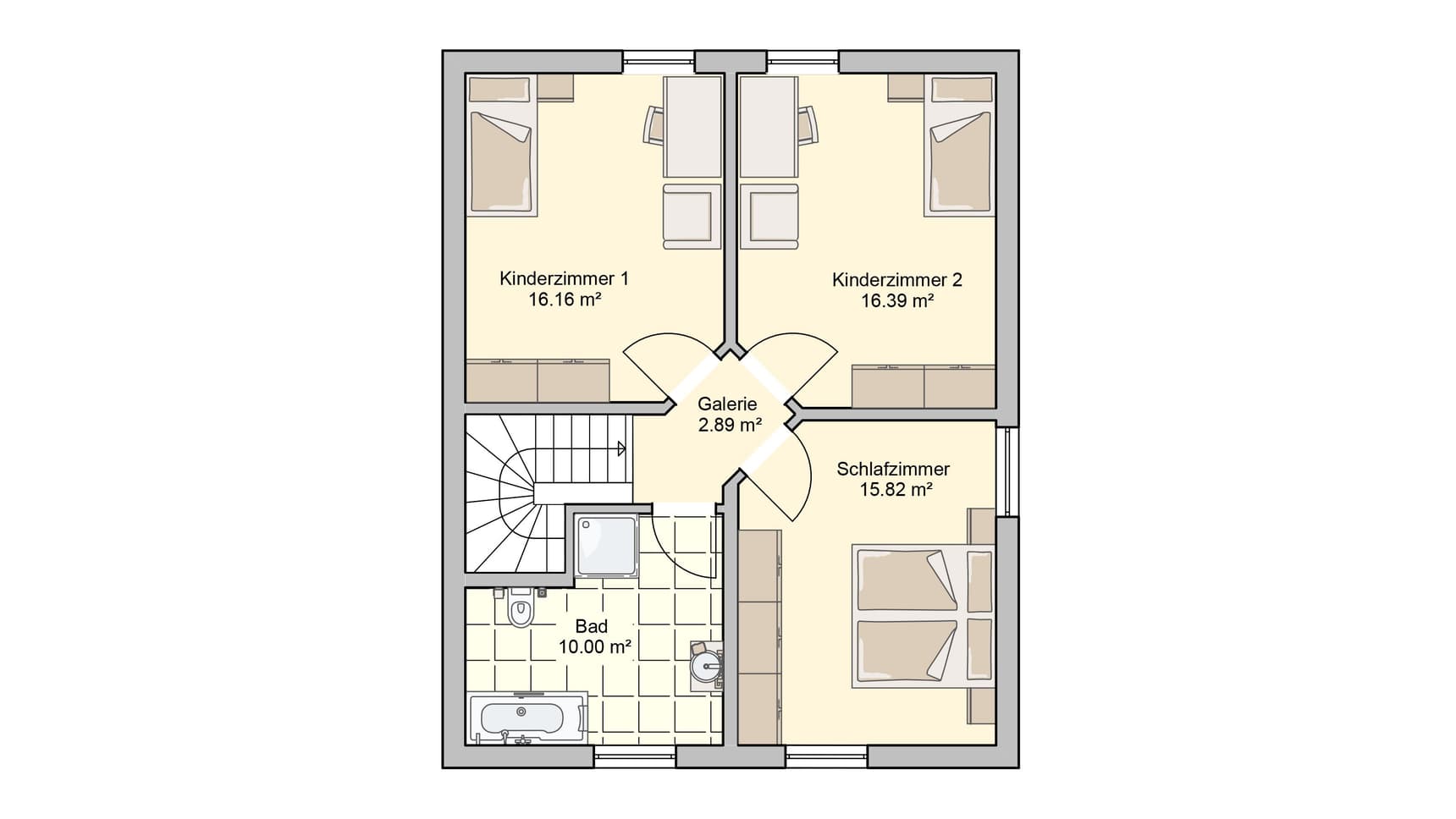 Stadtvilla Madrid Grundriss OG