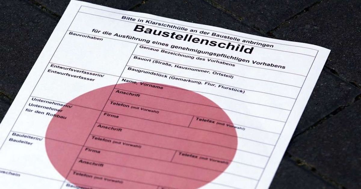 Roter Punkt Baustelle Strafe
